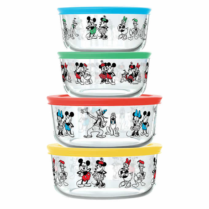 Pyrex 8-Piece Disney Mickey Mouse & Friends Decorated Food Storage Set –  Noahs Outlet